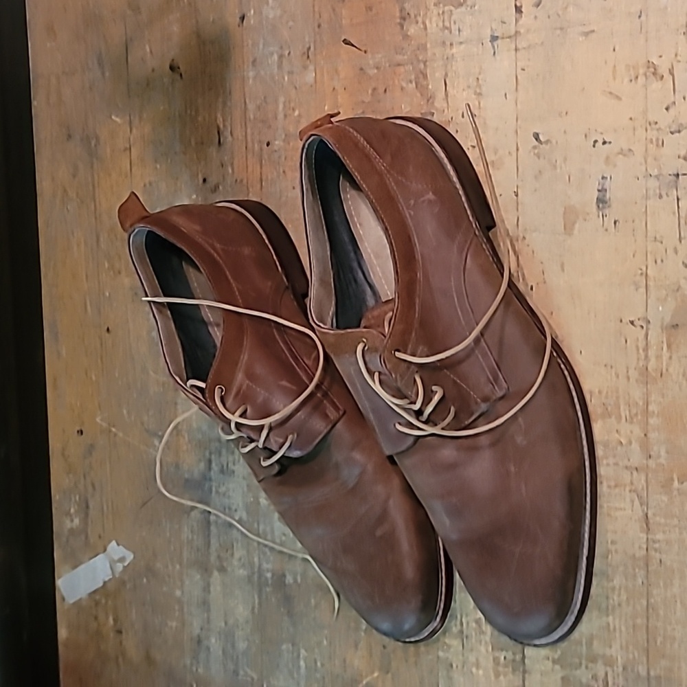 Aston grey size 13 leather  dress shoes